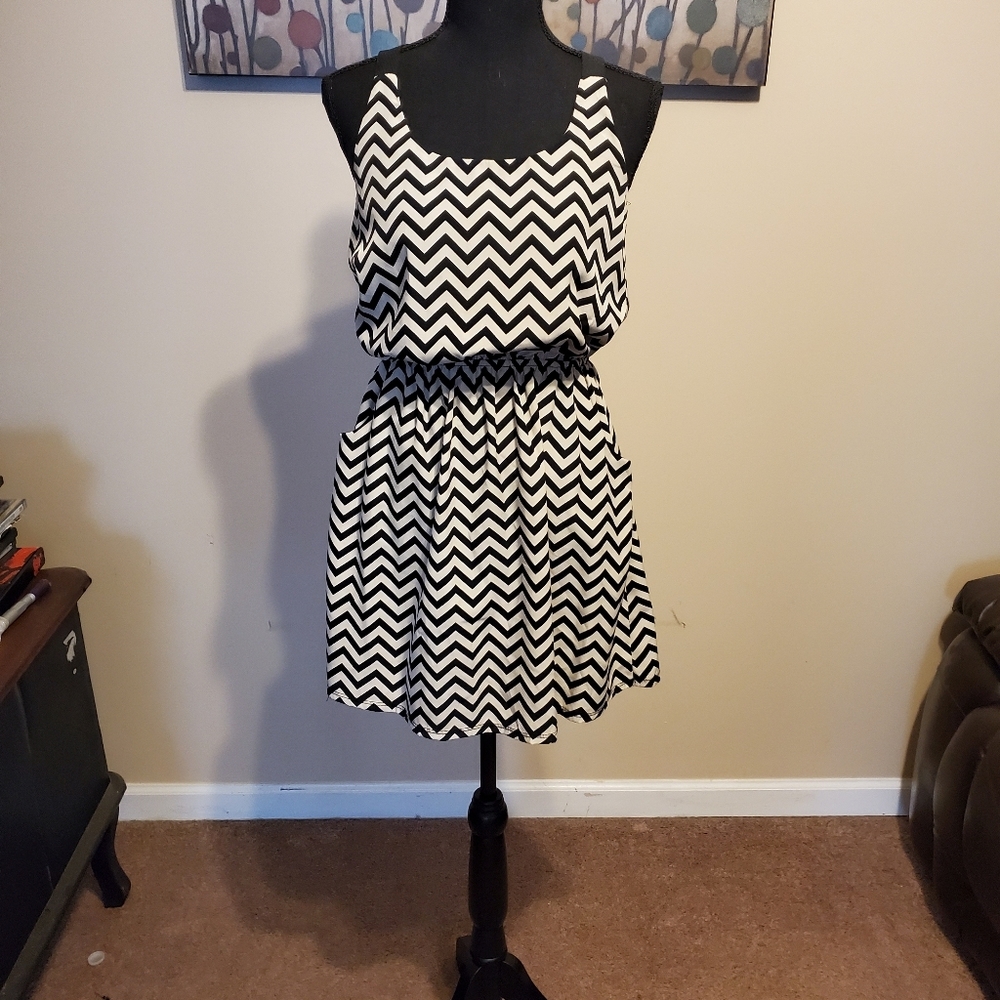 Windsor Zigzag Patterned Dress - image 1